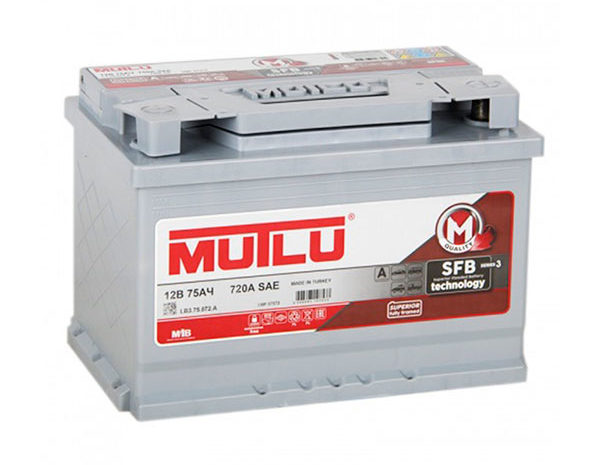 Аккумуляторная батарея Mutlu Calcium Silver 75 Ач оп